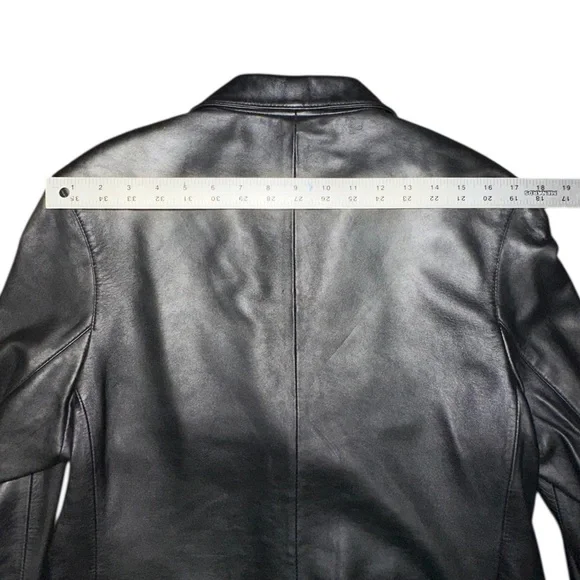 Vintage Luis Alvear ~ Women’s 100% Genuine Soft Leather Black Jacket ~ Size L - Picture 12 of 14